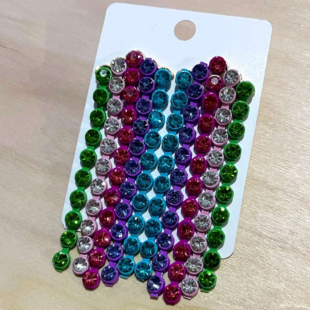 Gorgeous Multicolor Enamel and Crystal Statement Earrings